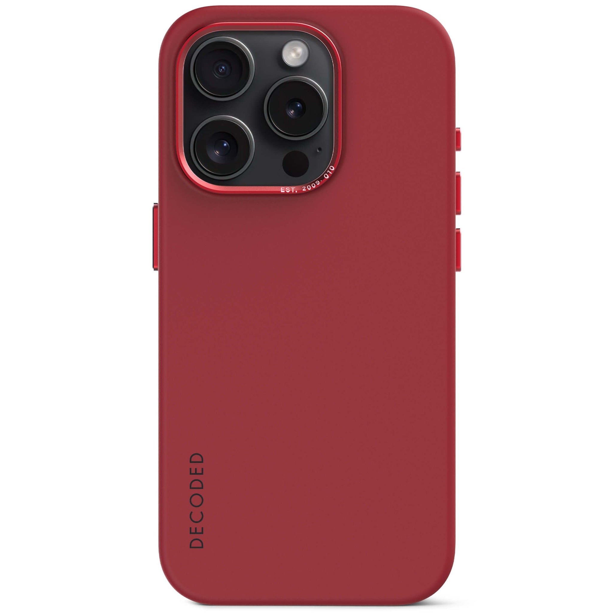 AntiMicrobial Silicone Back Case iPhone 15 Pro - Astro Dust Red