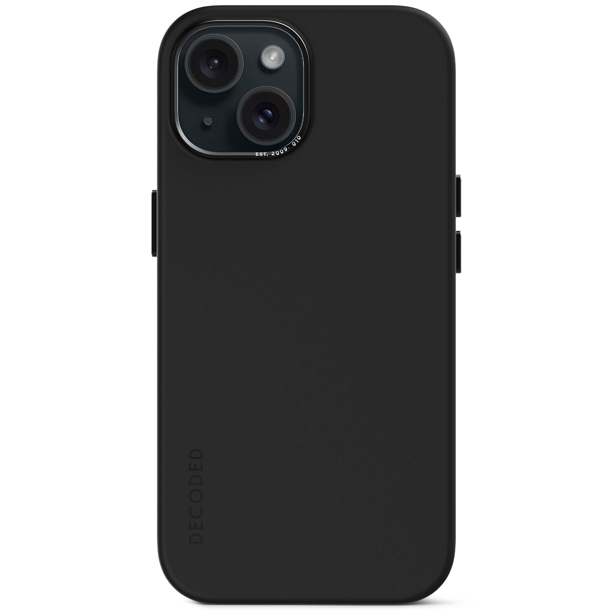 AntiMicrobial Silicone Back Case iPhone 15 Plus - Graphine Black