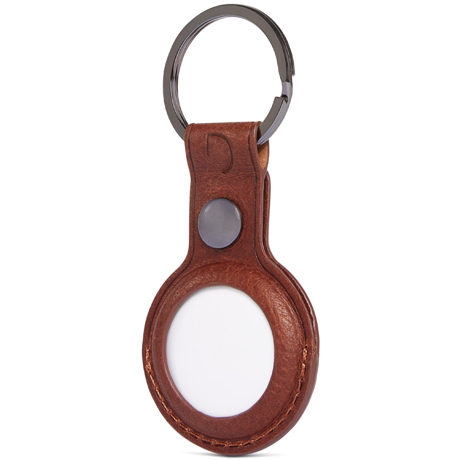 Leather AirTag Keychain | Cinnamon Brown – Decoded