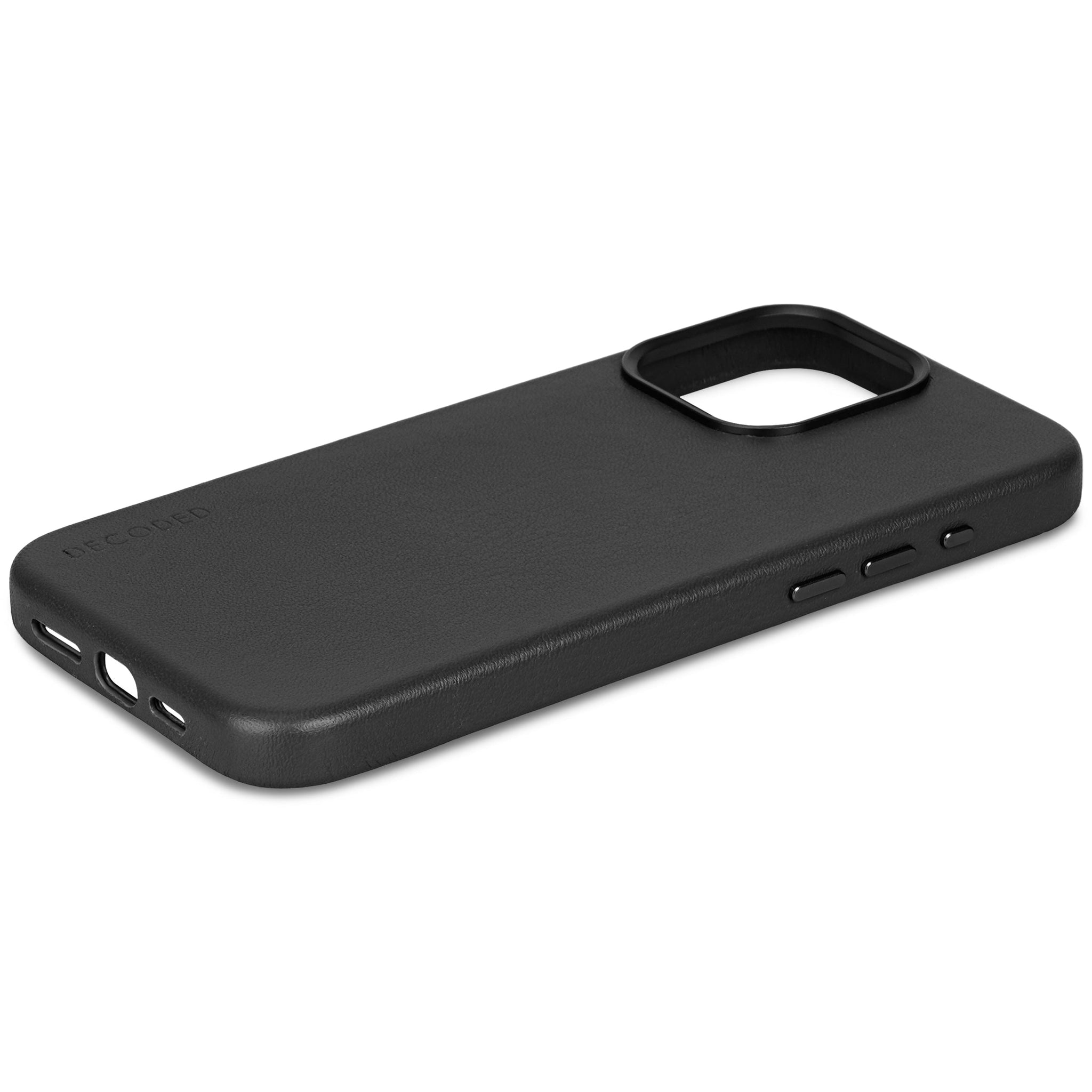 Leather Back Case iPhone 15 Pro Max - Black - DECODED – Decoded