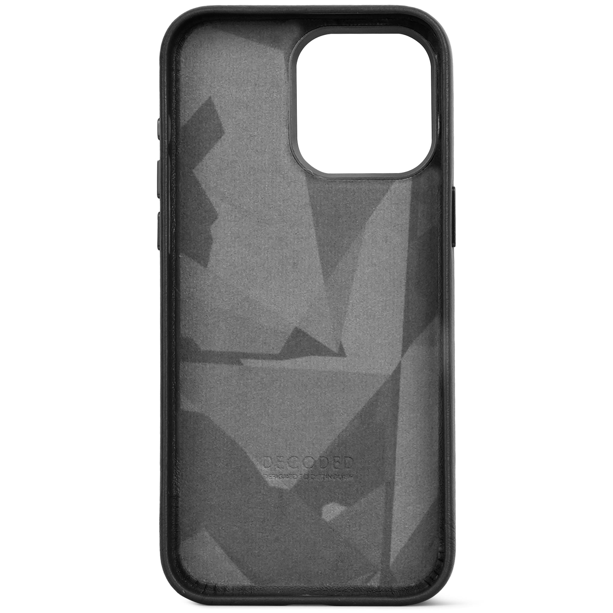Leather Back Case iPhone 15 Pro Max - Black - DECODED – Decoded
