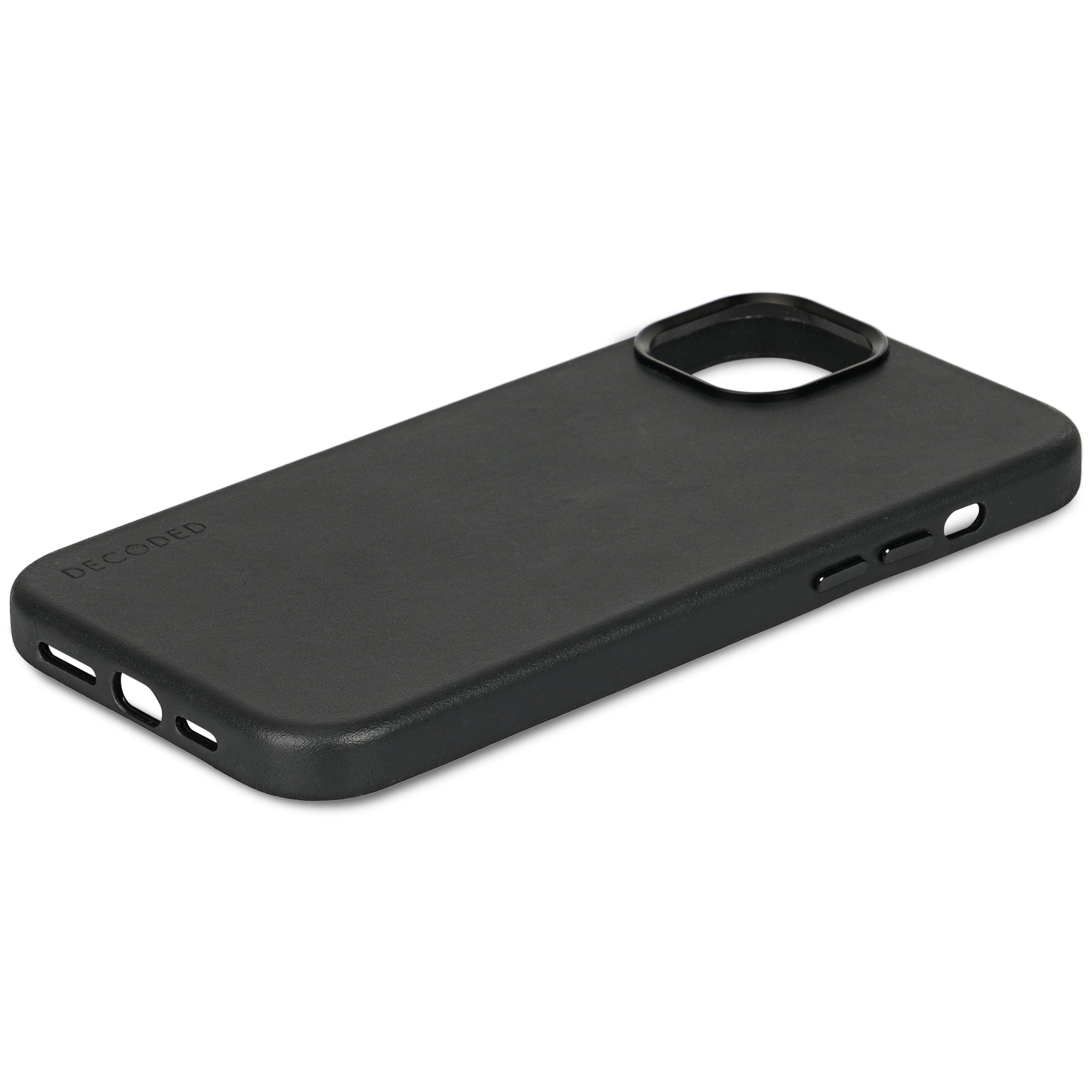 Leather Back Case iPhone 15 - Black - DECODED – Decoded