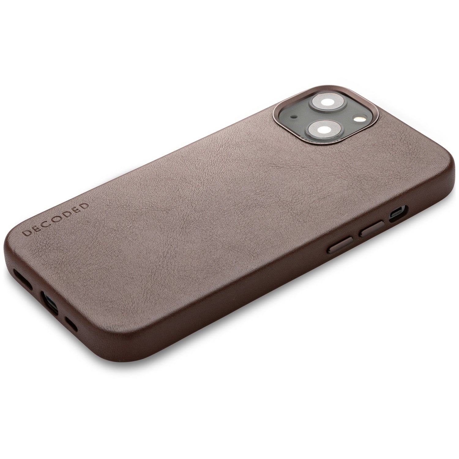 Leather Back Case iPhone 13 mini - Chocolate Brown - DECODED
