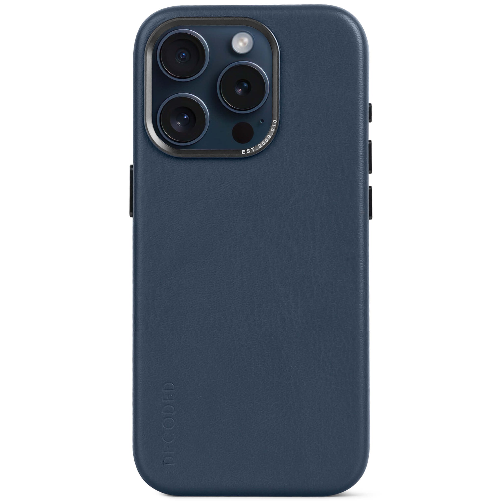 Leather Back Case iPhone 15 Pro - True Navy Blue - DECODED – Decoded