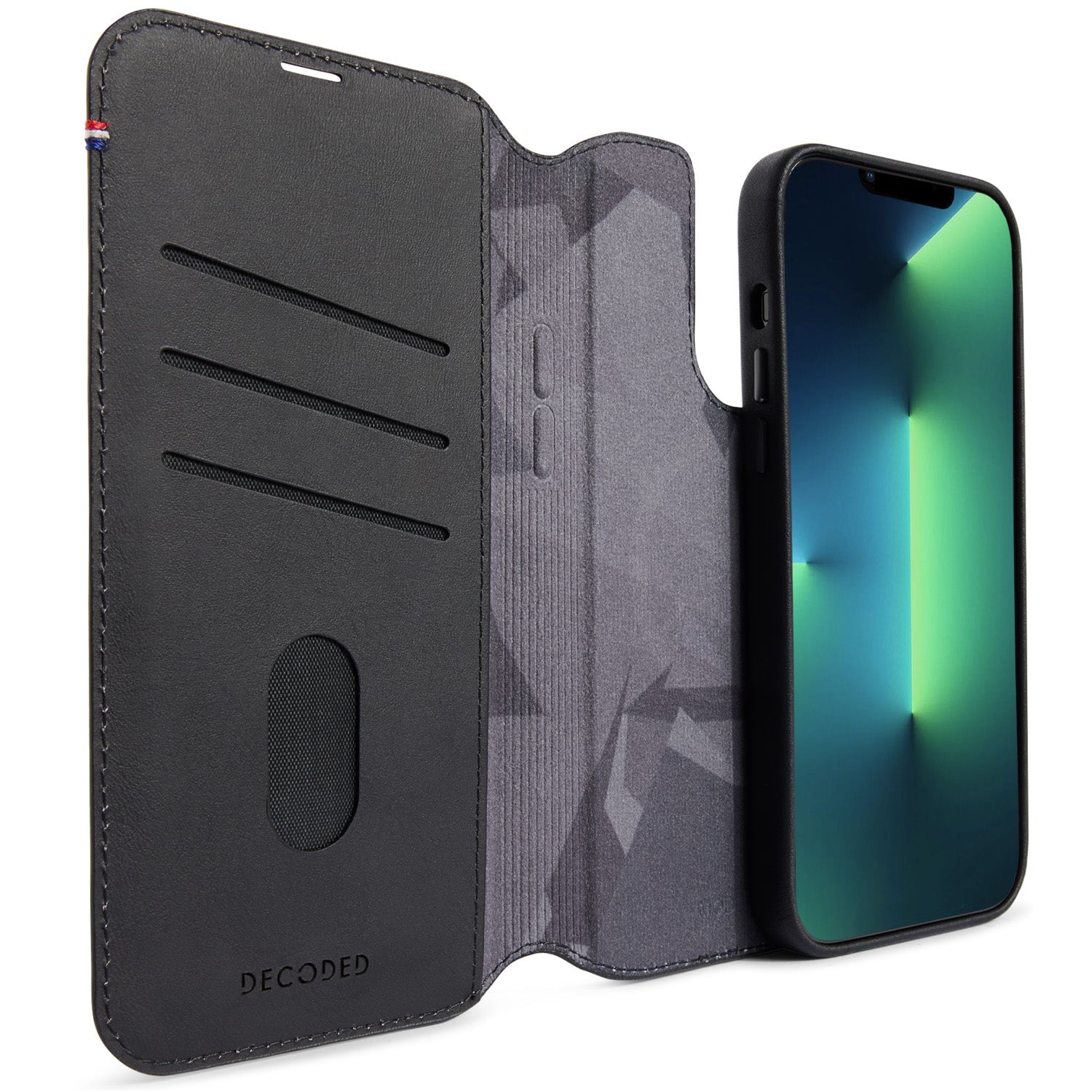 Leather Detachable Wallet Case iPhone 14 Pro Max - Black - DECODED