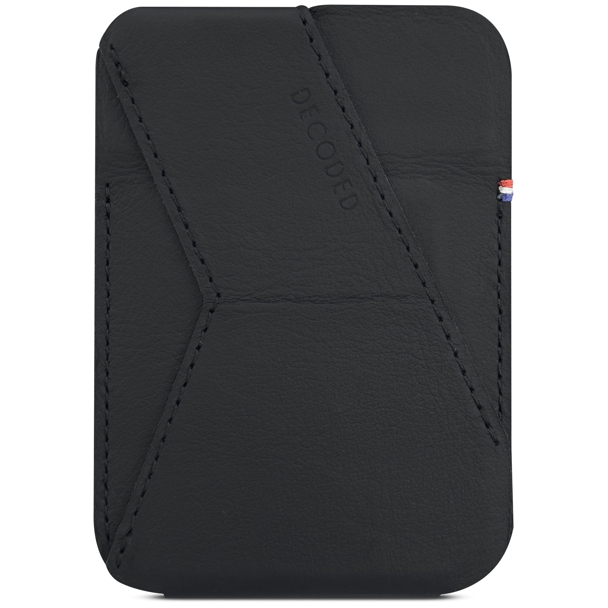 DECODED Leather MagSafe Wallet Stand | Black