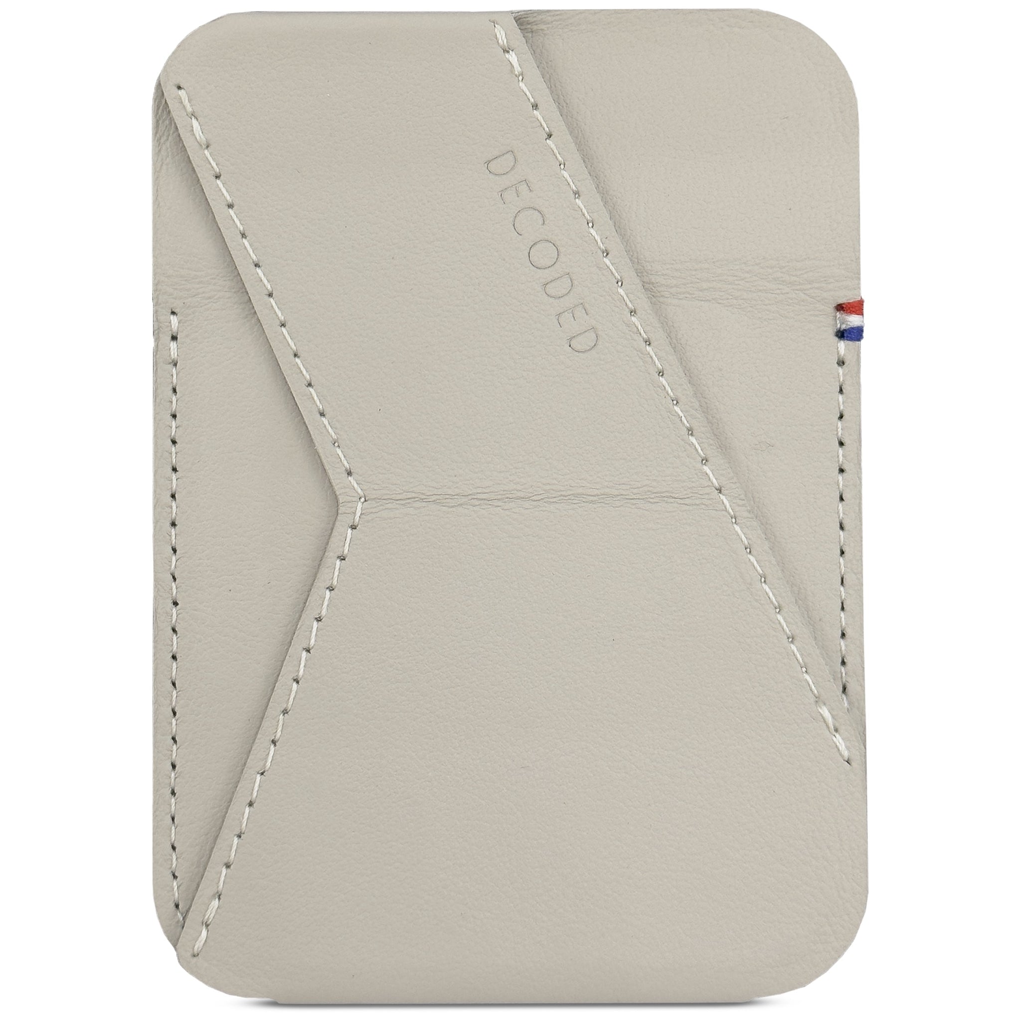 DECODED Leather MagSafe Wallet Stand | Clay