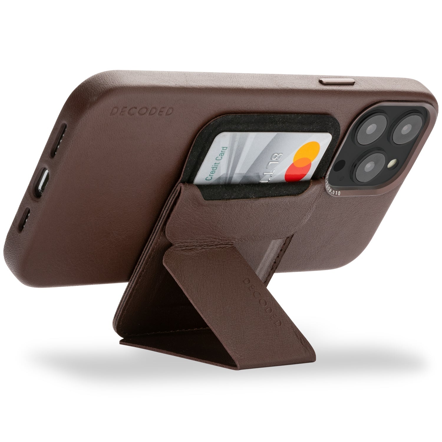 Leather MagSafe Card/Stand Sleeve | Chocolate Brown | D22MC2CHB Decoded Leather MagSafe Card/Stand Sleeve | Chocolate Brown | D22MC2CHB Decoded