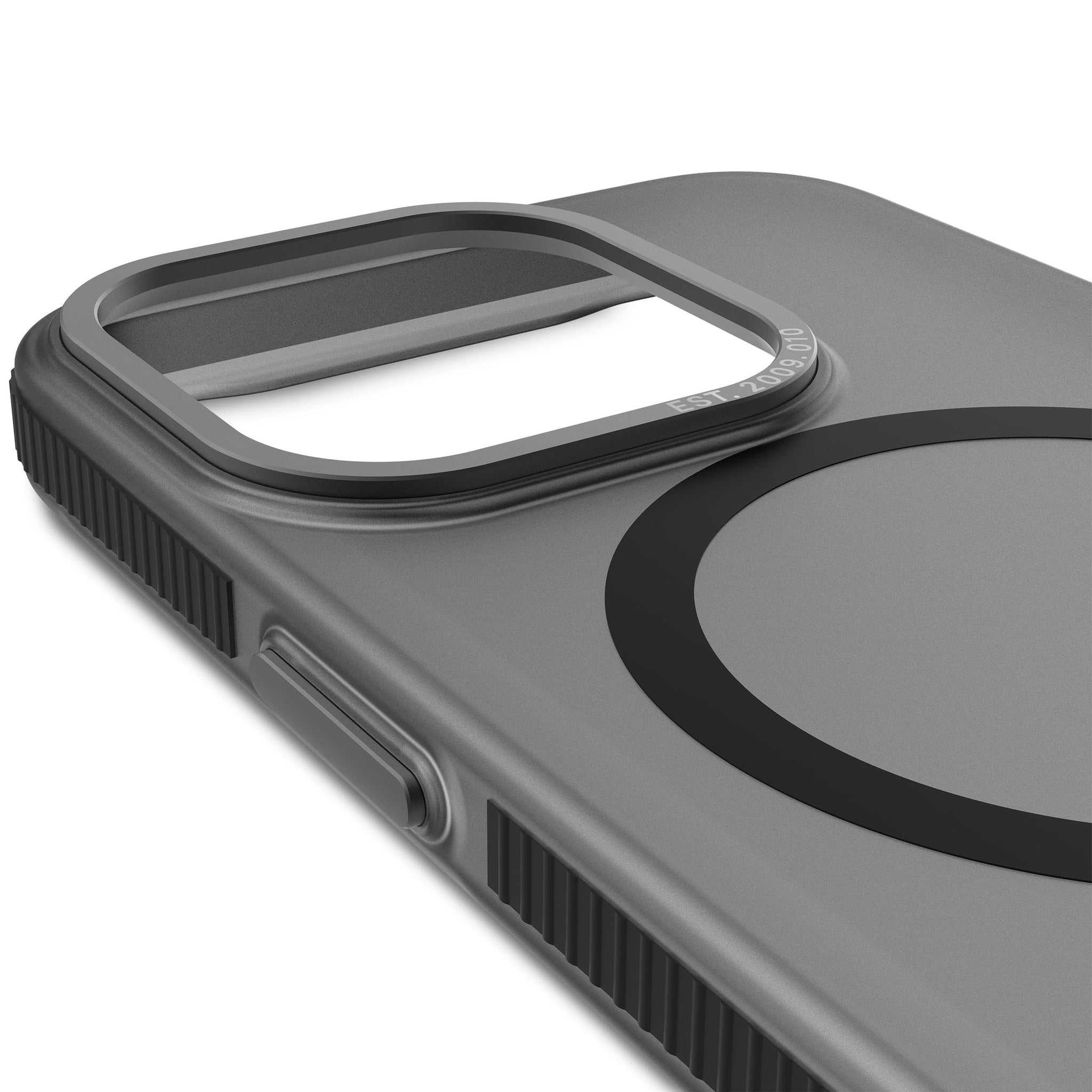 Recycled Plastic Grip Case iPhone 15 Pro - Transparant Black