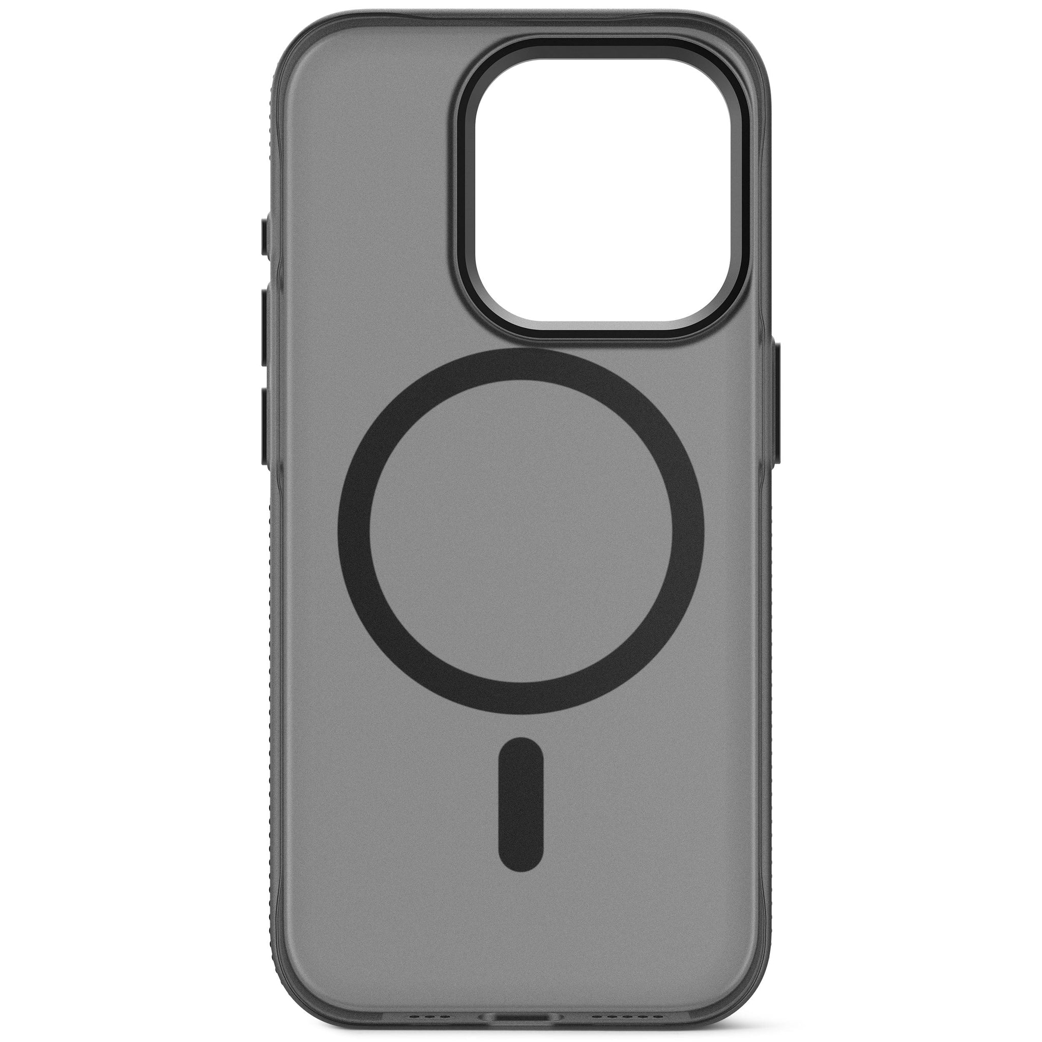 Recycled Plastic Grip Case iPhone 15 Pro - Transparant Black