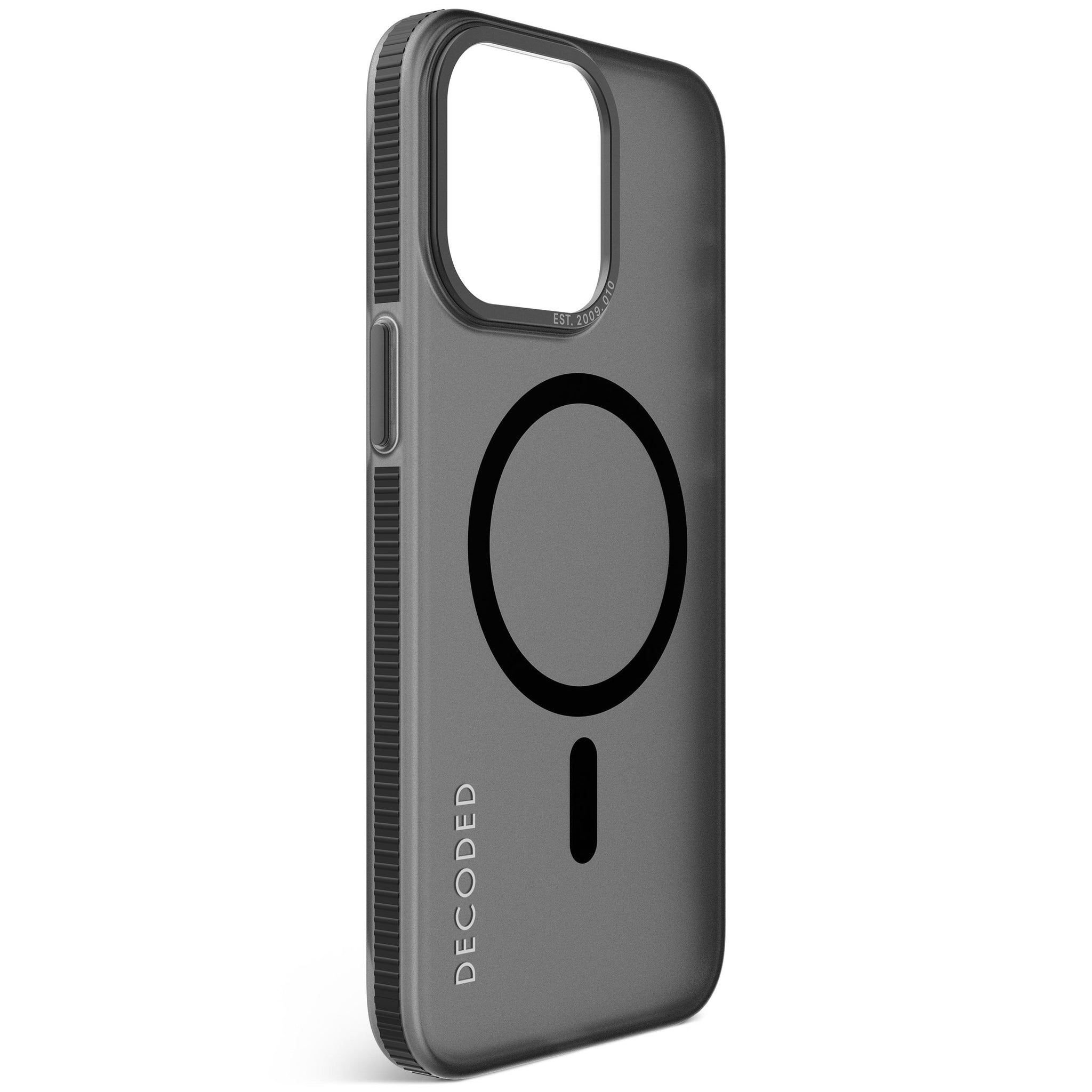 Recycled Plastic Grip Case iPhone 15 Pro Max - Transparent Black