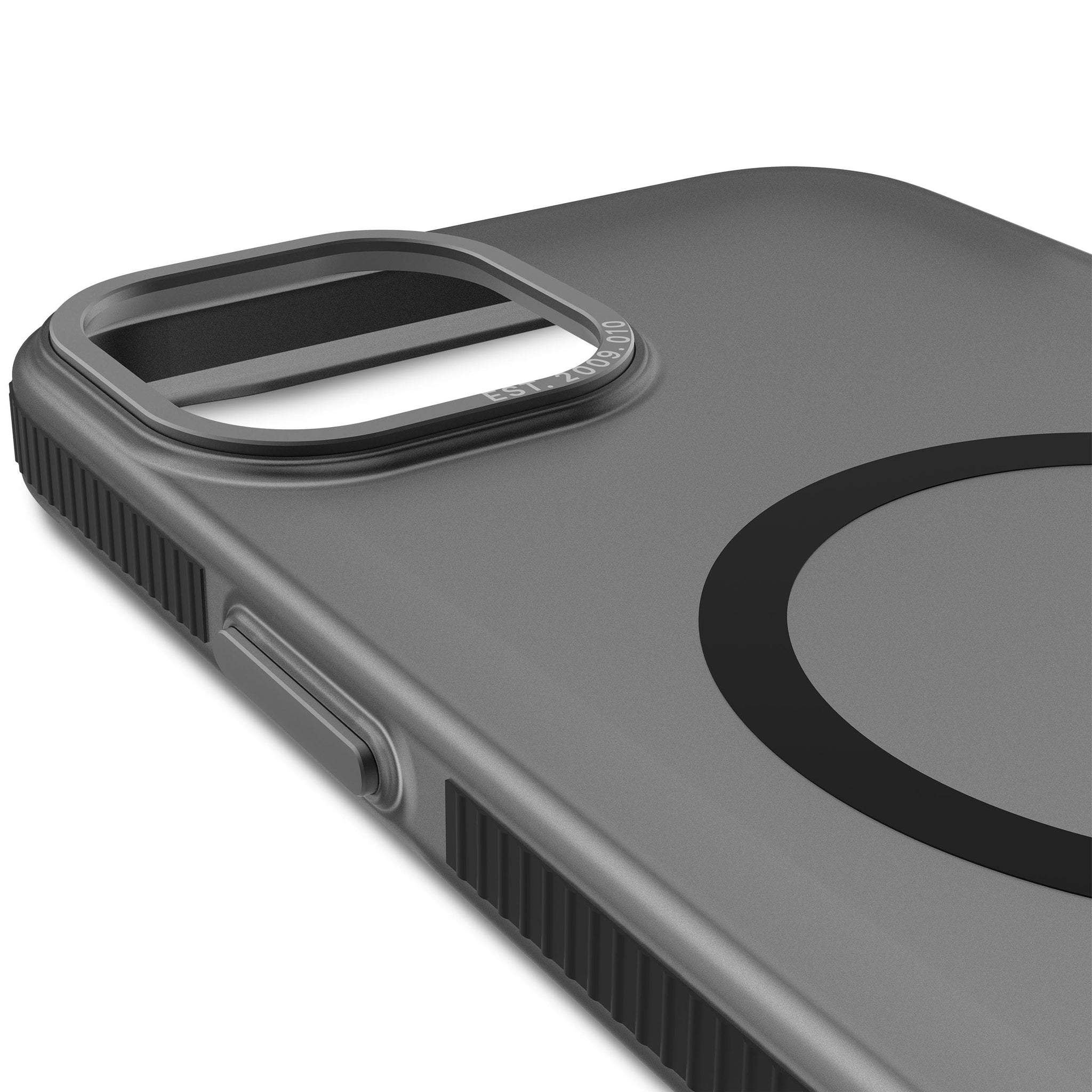 Recycled Plastic Grip Case iPhone 15 Plus - Transparant Black