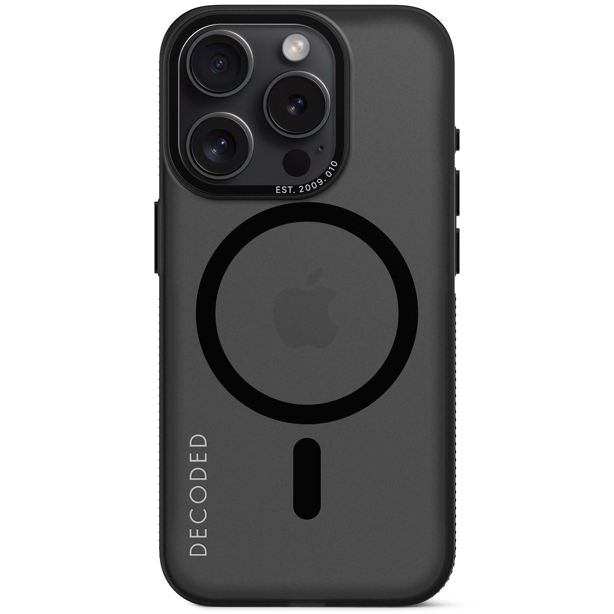 Recycled Plastic Grip Case iPhone 15 Pro - Transparant Black