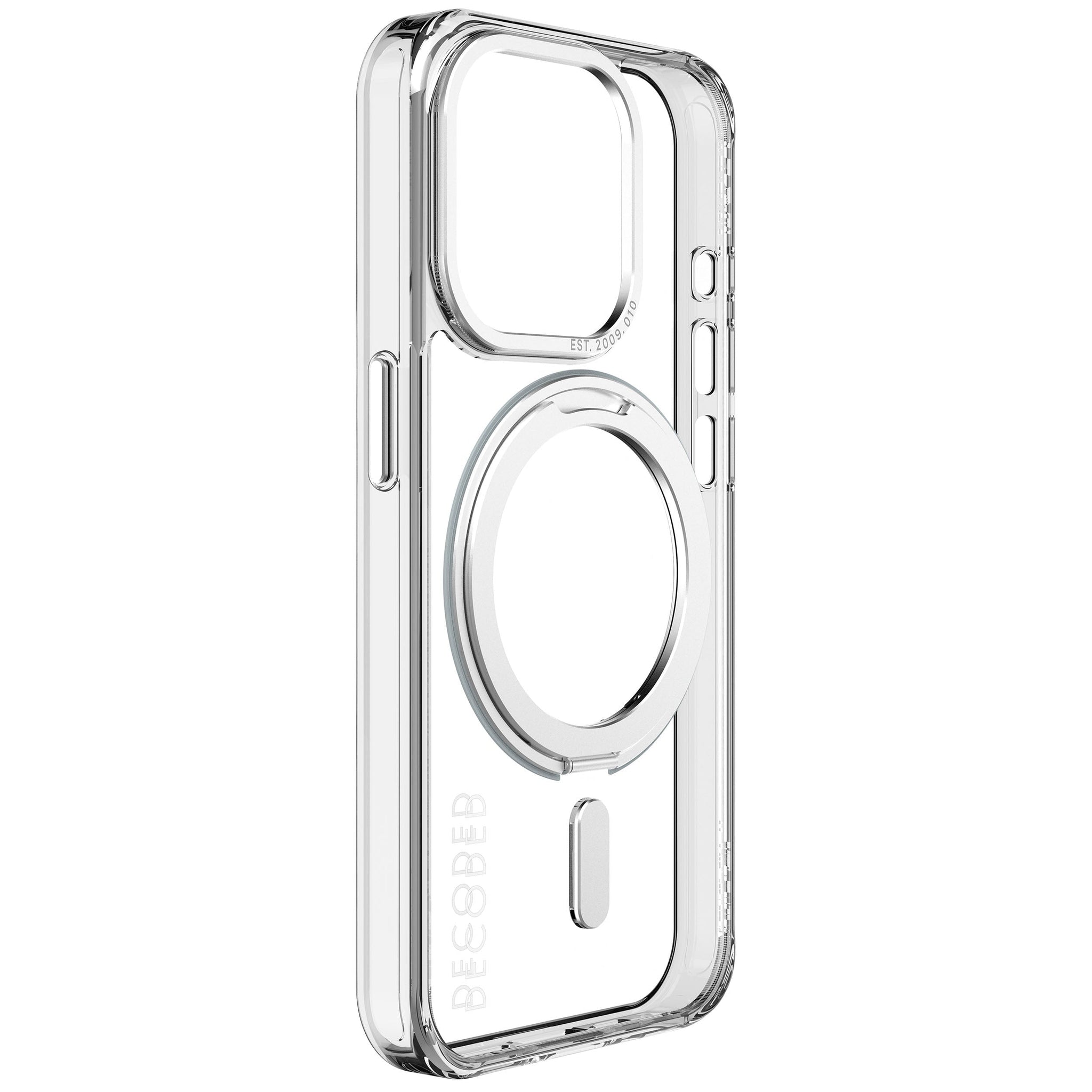 Recycled Plastic Transparant Loop Stand Back Case iPhone 15 Pro - Transparant - DECODED Decoded Recycled Plastic Transparant Loop Stand Back Case iPhone 15 Pro - Transparant - DECODED Decoded